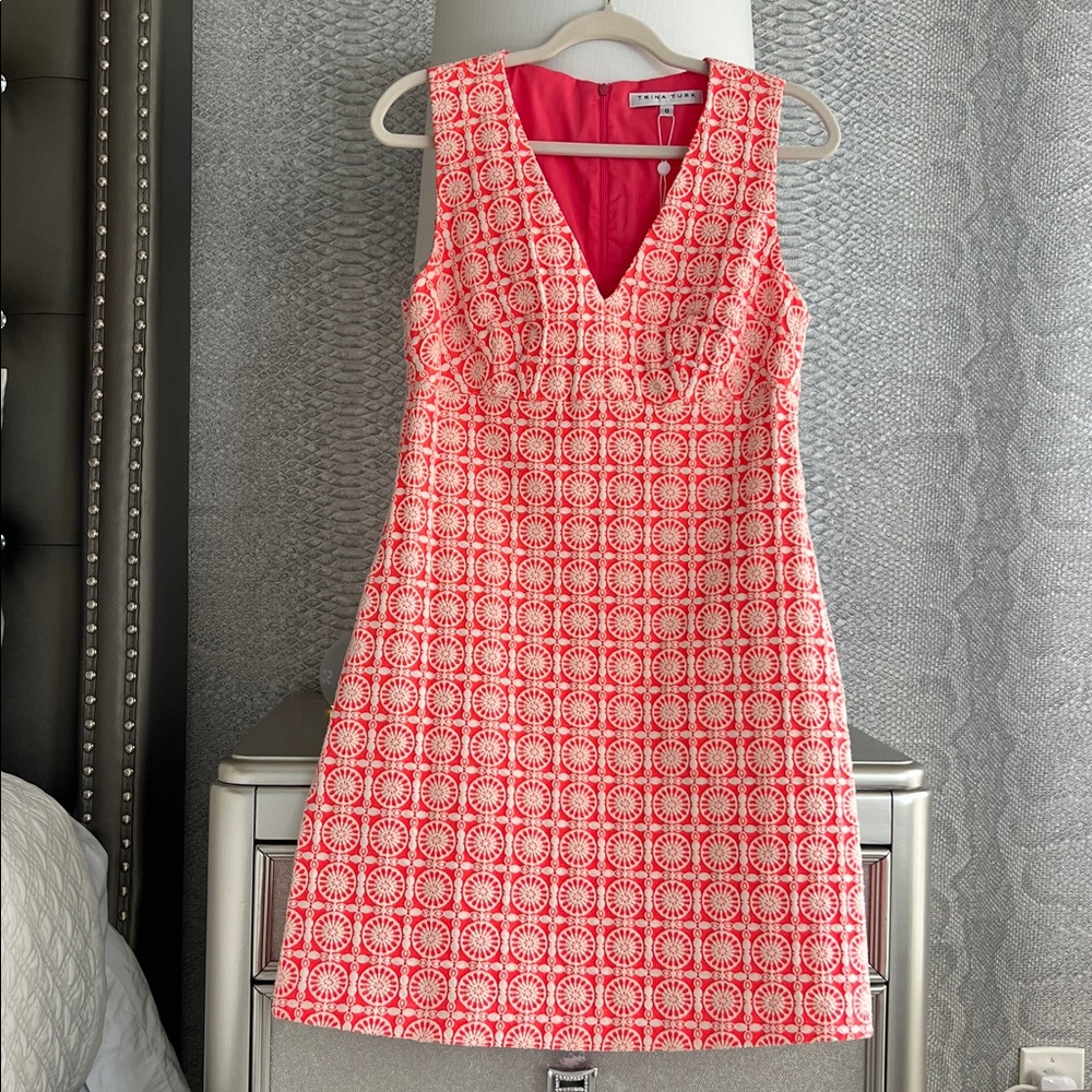 Trina Turk Alyssa Geometric Mini Shift Dress Size 8 NWT